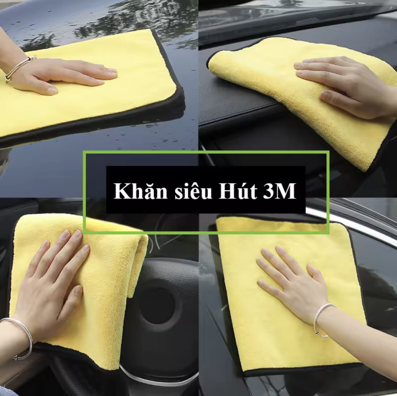 [HCM] Khăn Lau Xe Microfiber Mềm Mịn Siêu Thấm Hút, Mềm Mịn Siêu Thấm Hút