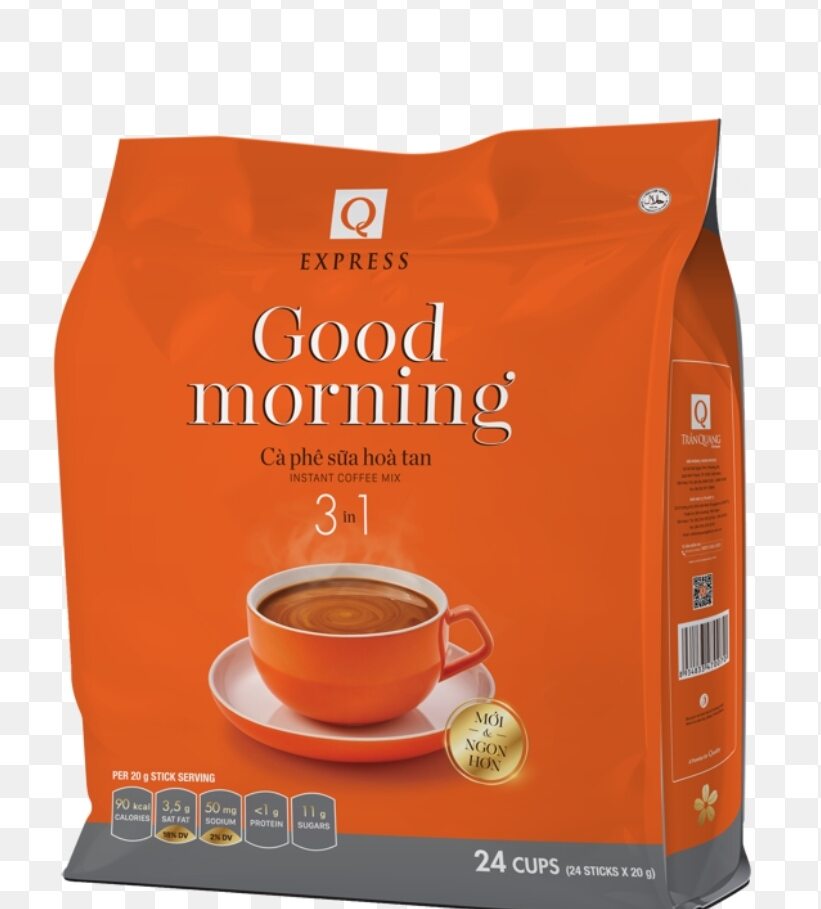 Cà phê sữa hoà tan Good Morning Trần Quang 480g (bịch 24 gói)