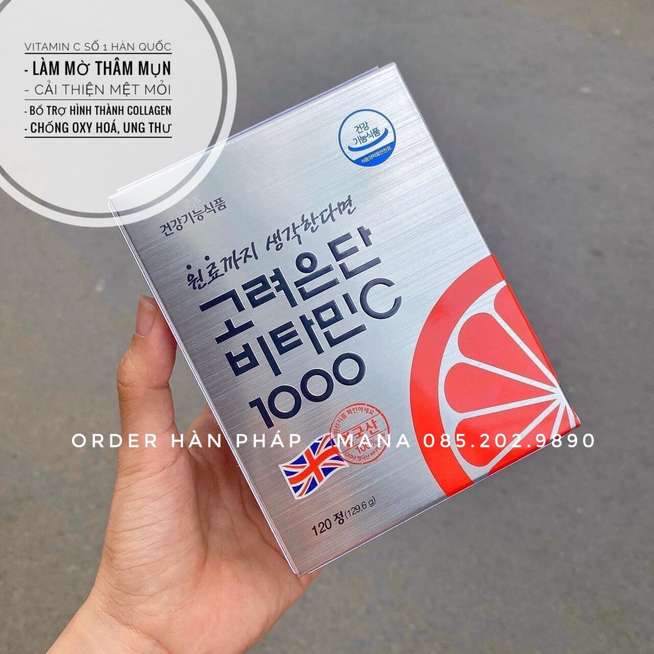 Vitamin C 1000mg Hàn 120v KOREA EUNDAN VITAMIN C 1000 - MANA thumbnail
