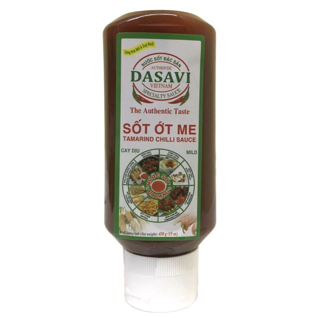 Xốt me tỏi ớt 420g, xốt me dasavi