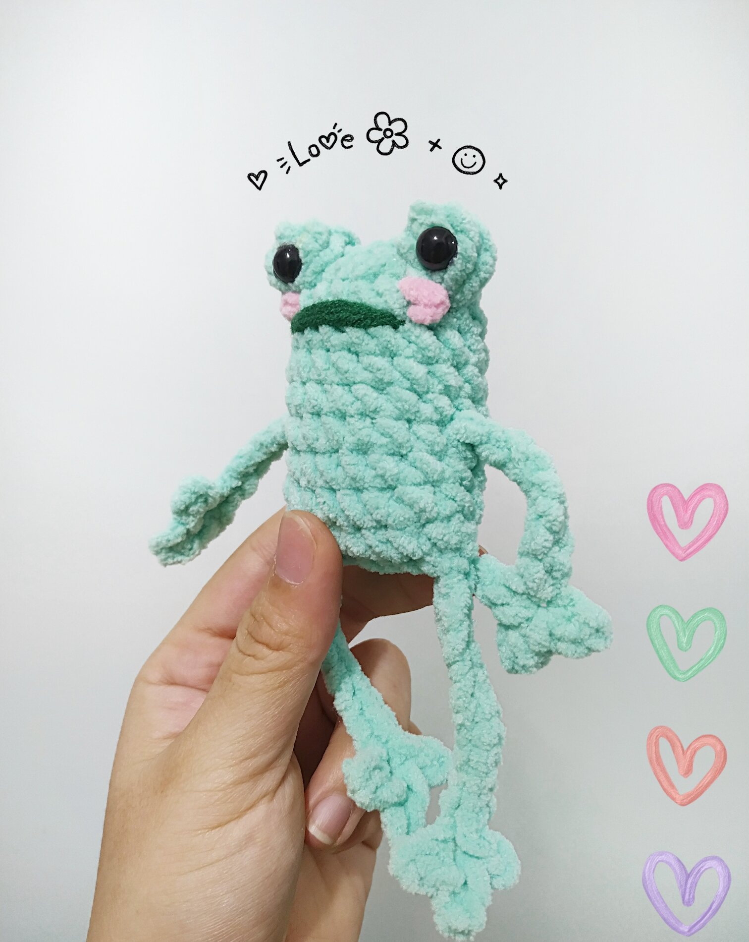 Móc khóa ếch cute | móc khoá len handmade
