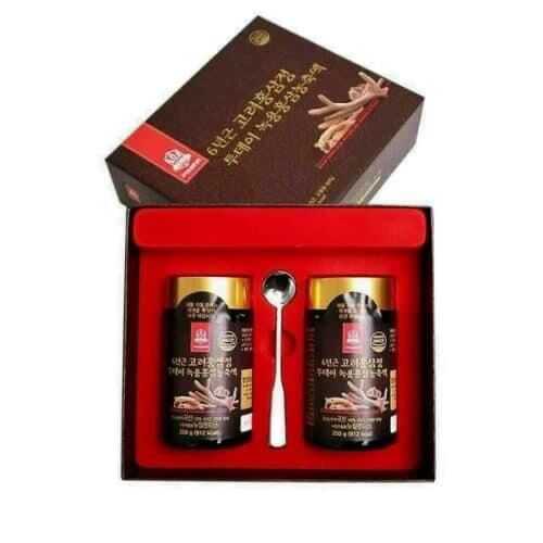 Cao hồng sâm nhung hươu hàn quốc, hộp 2 lọ