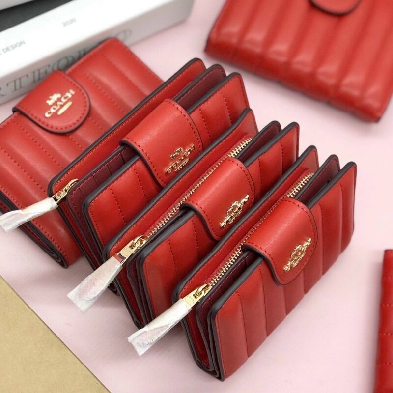VÍ C0ACH MEDIUM CORNER ZIP WALLET da thật siêu cưng