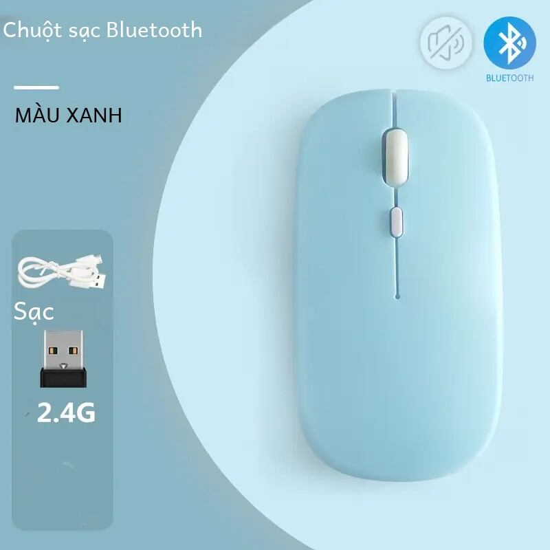 Macaron Sạc Không Dây Bluetooth 2.4G USB Chuột Cho Android Windows Máy Tính Bảng Laptop Notebook PC Cho IPAD Di Động