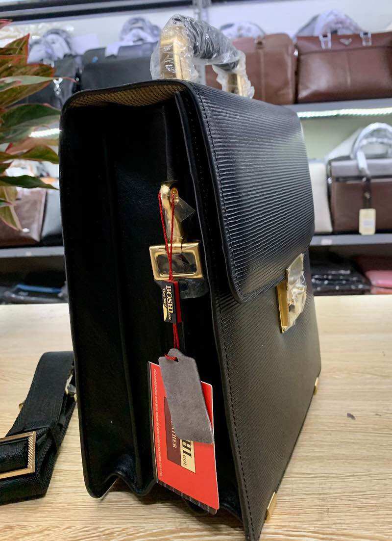 Cặp Da Đứng Khóa Số San Leather 68008