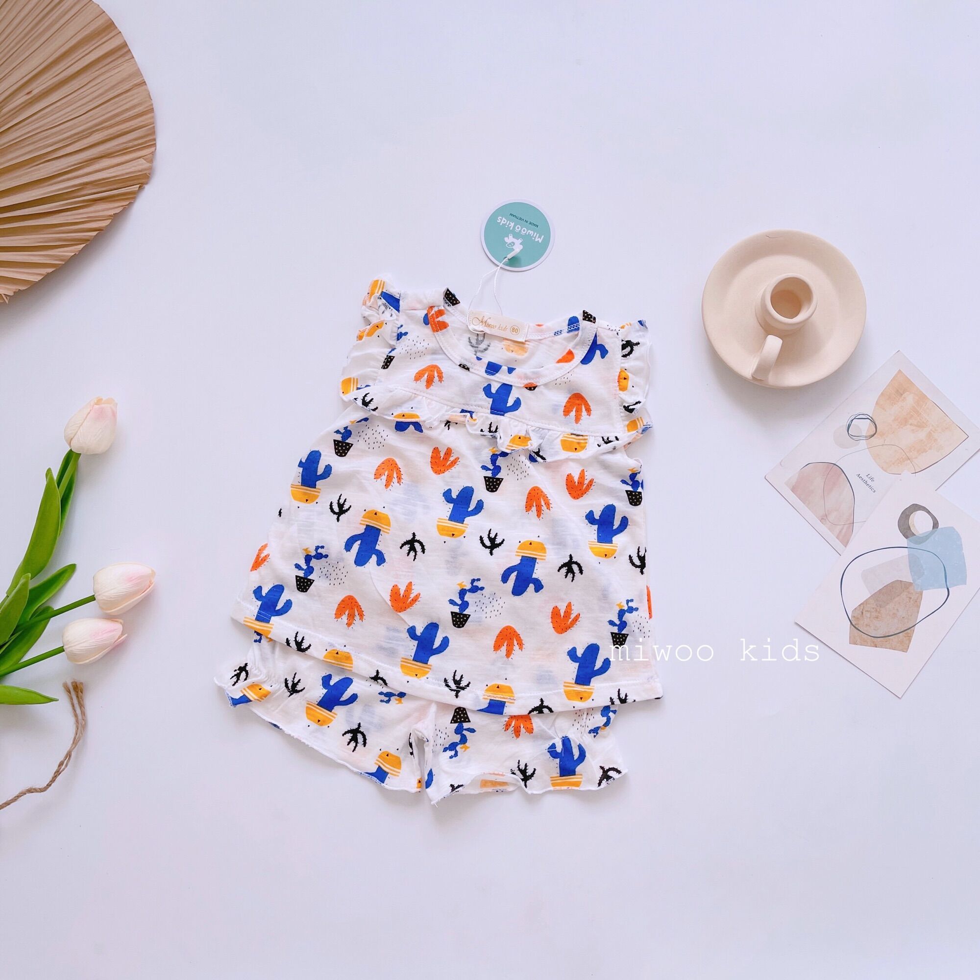 (10-20kg) Đồ bộ mặc nhà mát mẻ cho bé gái