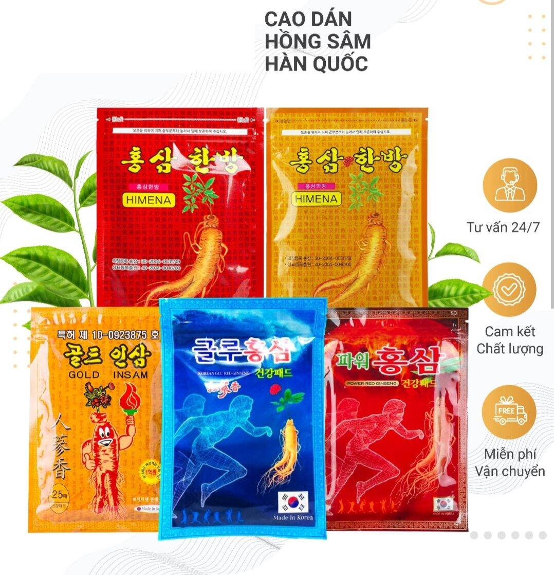 Cao Dán Hồng Sâm Hàn Quốc đủ loại