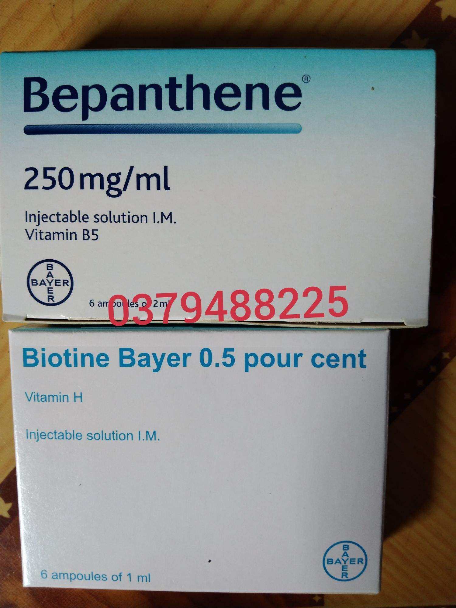 combo biotin bepanthene bayer  cho spa (2hop)