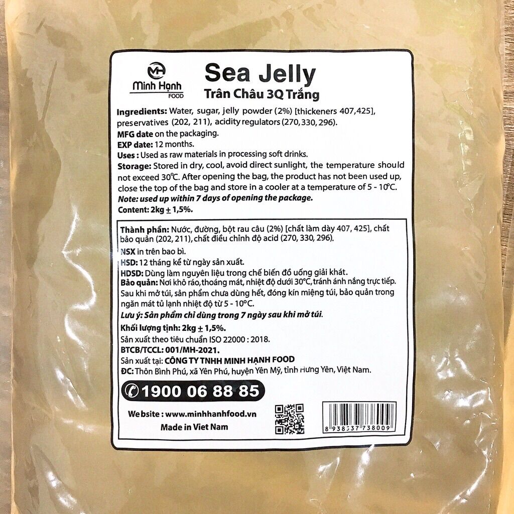 Trân châu trắng 3q minh hạnh - bịch 2kg