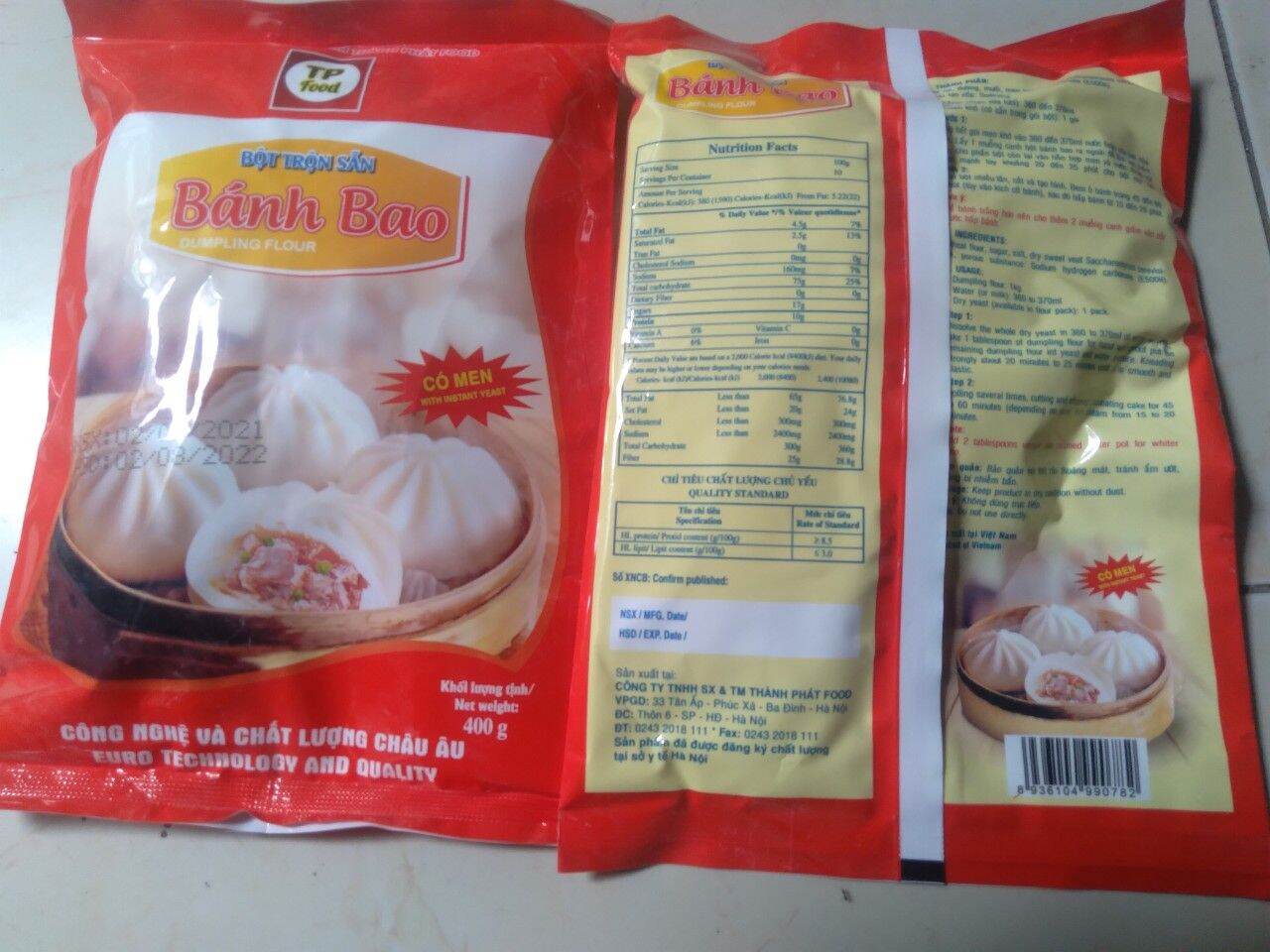 Bột bánh bao Thành Phát thơm ngon gói 400gr