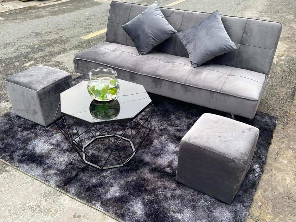 Bàn trà kính kim cương cho sofa nhiều màu