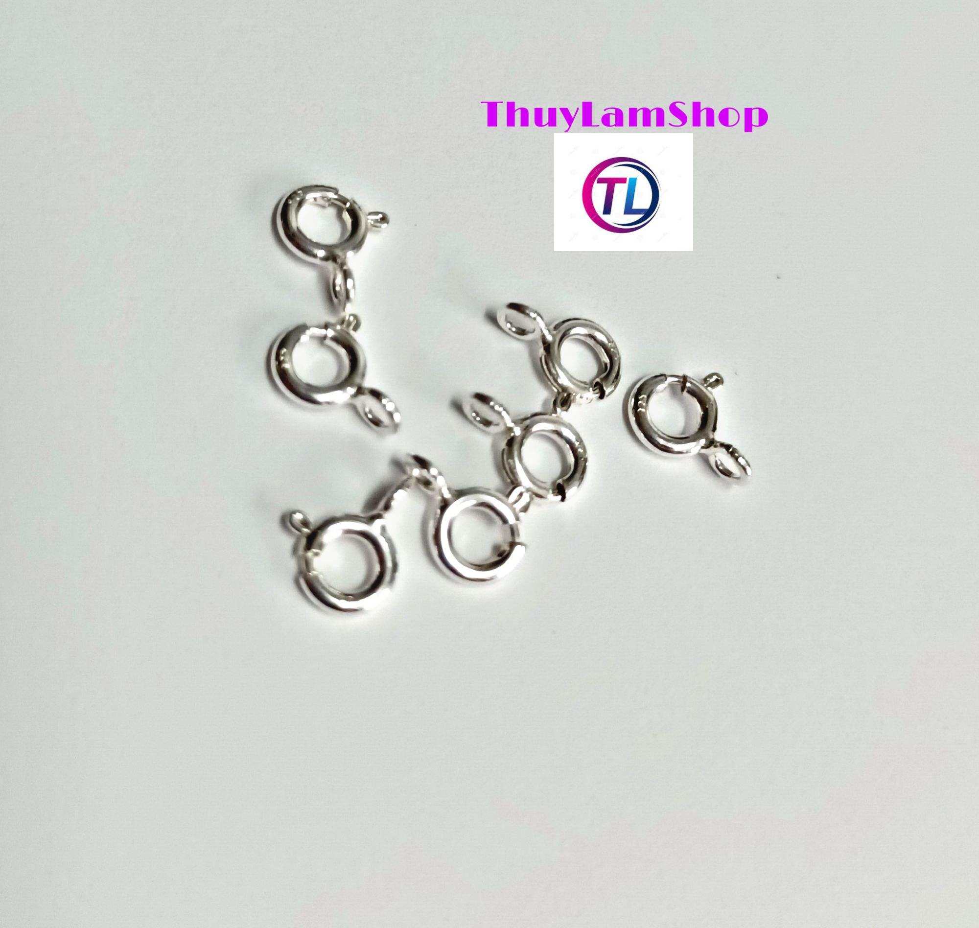 Móc khóa bạc 925 tròn làm khóa vòng cổ vòng tay vĩn viễn bảo hành