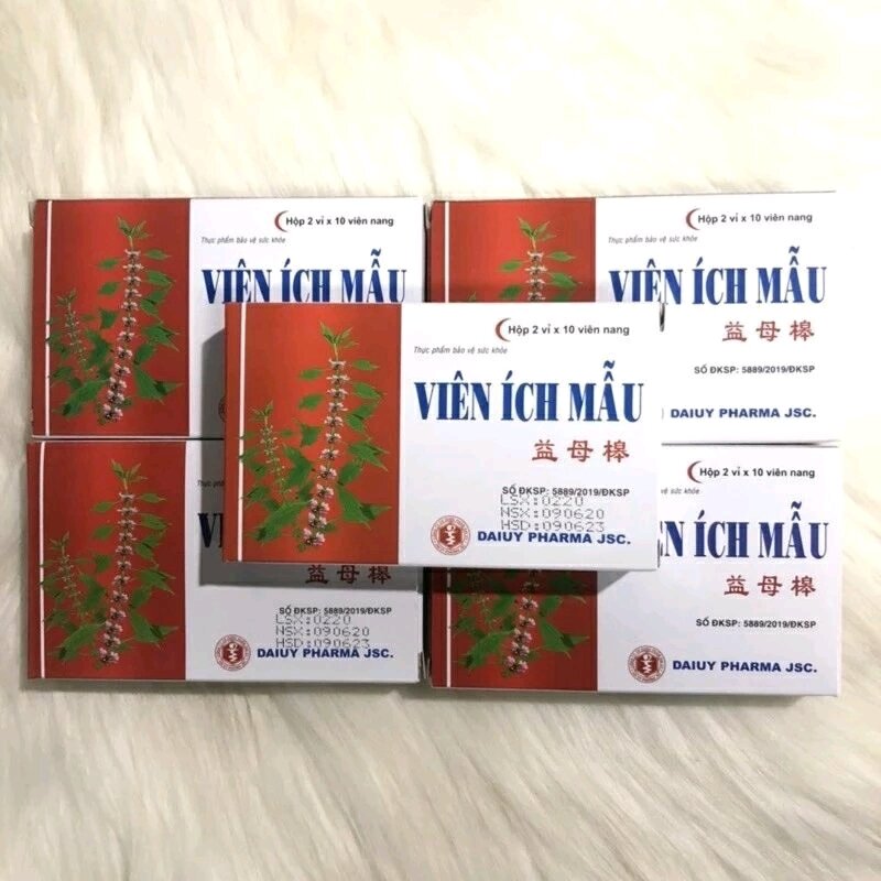VIÊN ÍCH MẪU ĐẠI UY Bổ huyết, điều kinh, hỗ trợ trong các trường hợp rối loạn kinh nguyệt hộp 20 viên