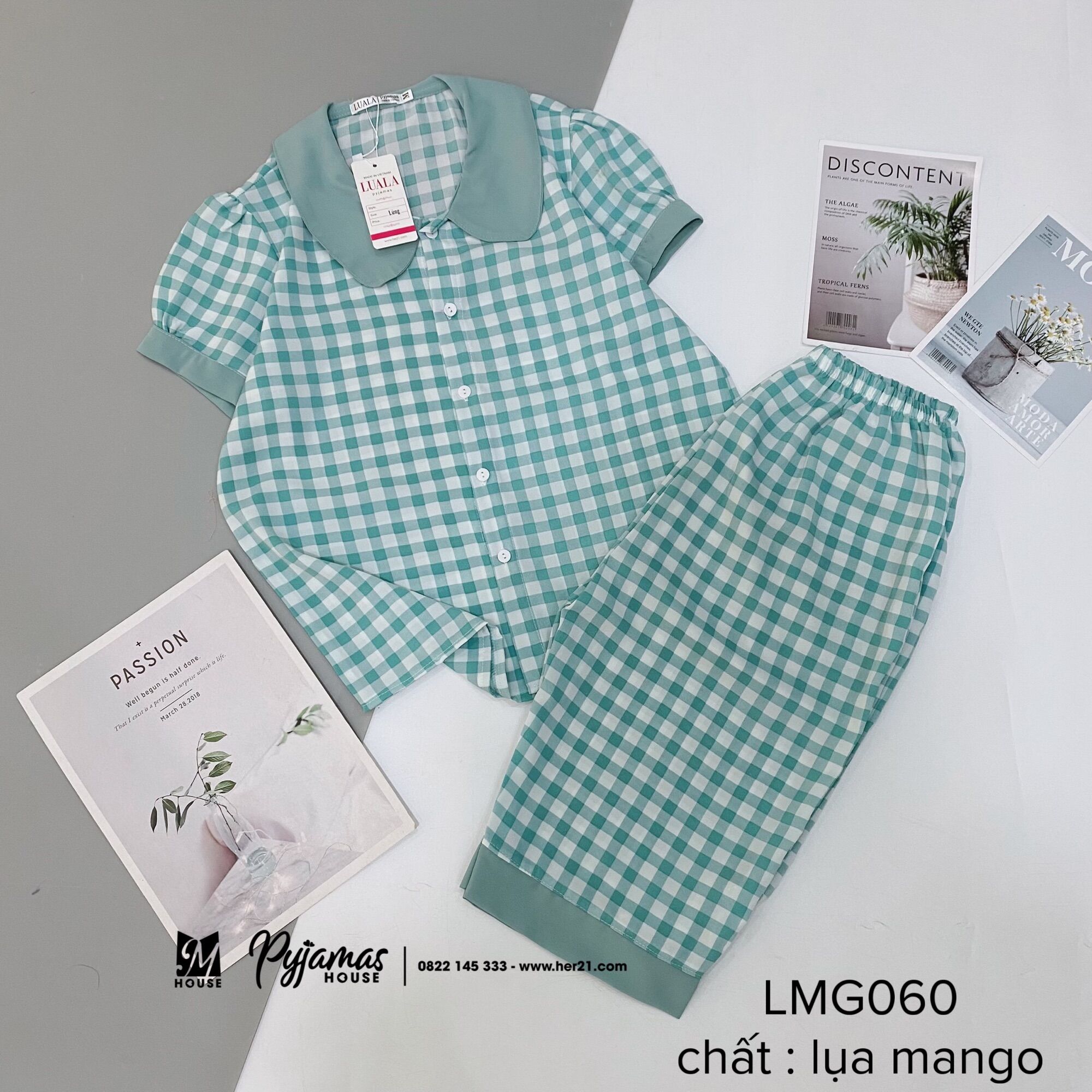 Bộ lụa Mango sọc tay ngắn quần lửng cao cấp có size