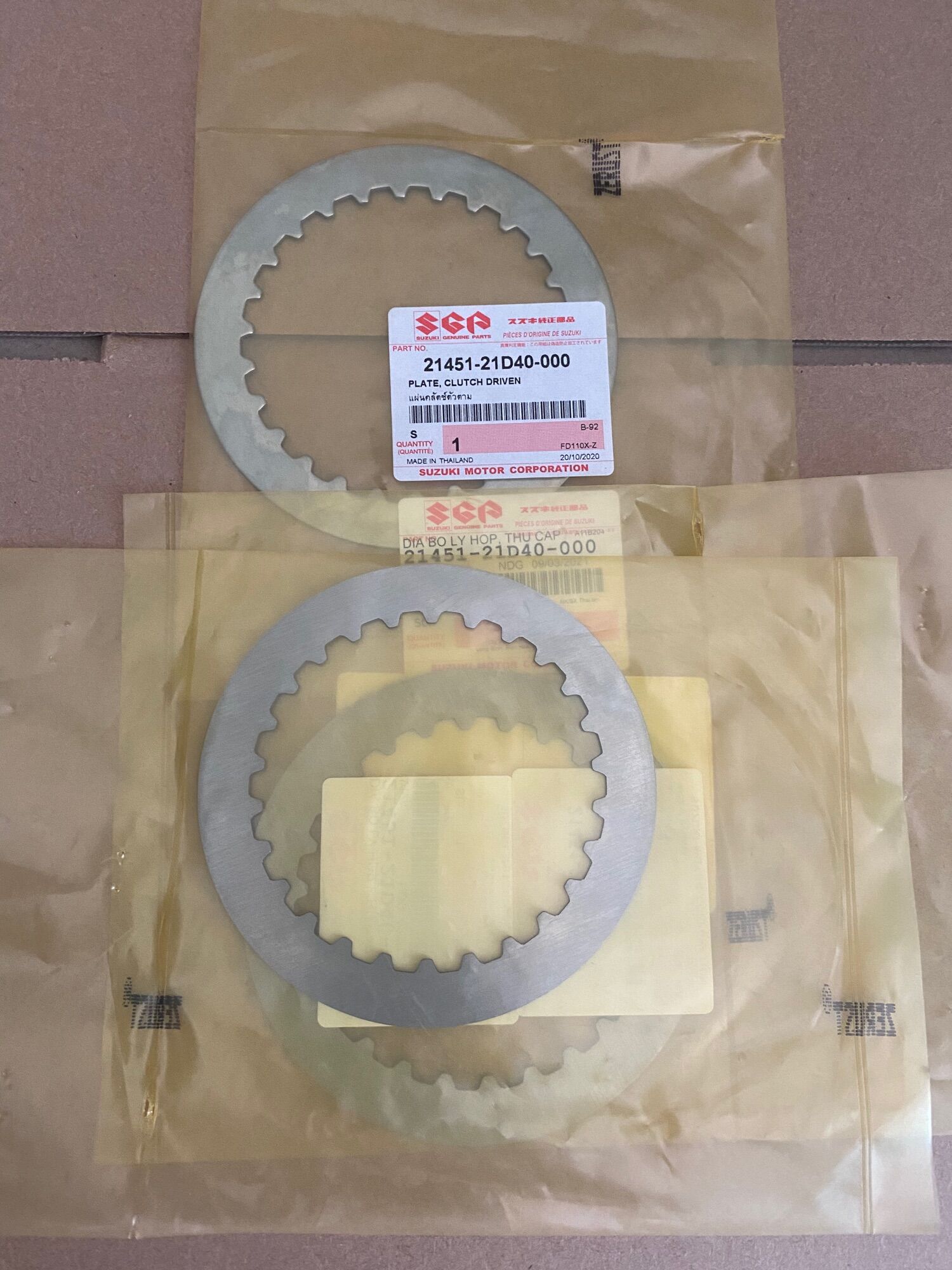 Lá sắt( đĩa bố ly hợp) cho dòng xe viva 110 ( 23F, 09G), revo smash, axelo, xbike vs shogun 25