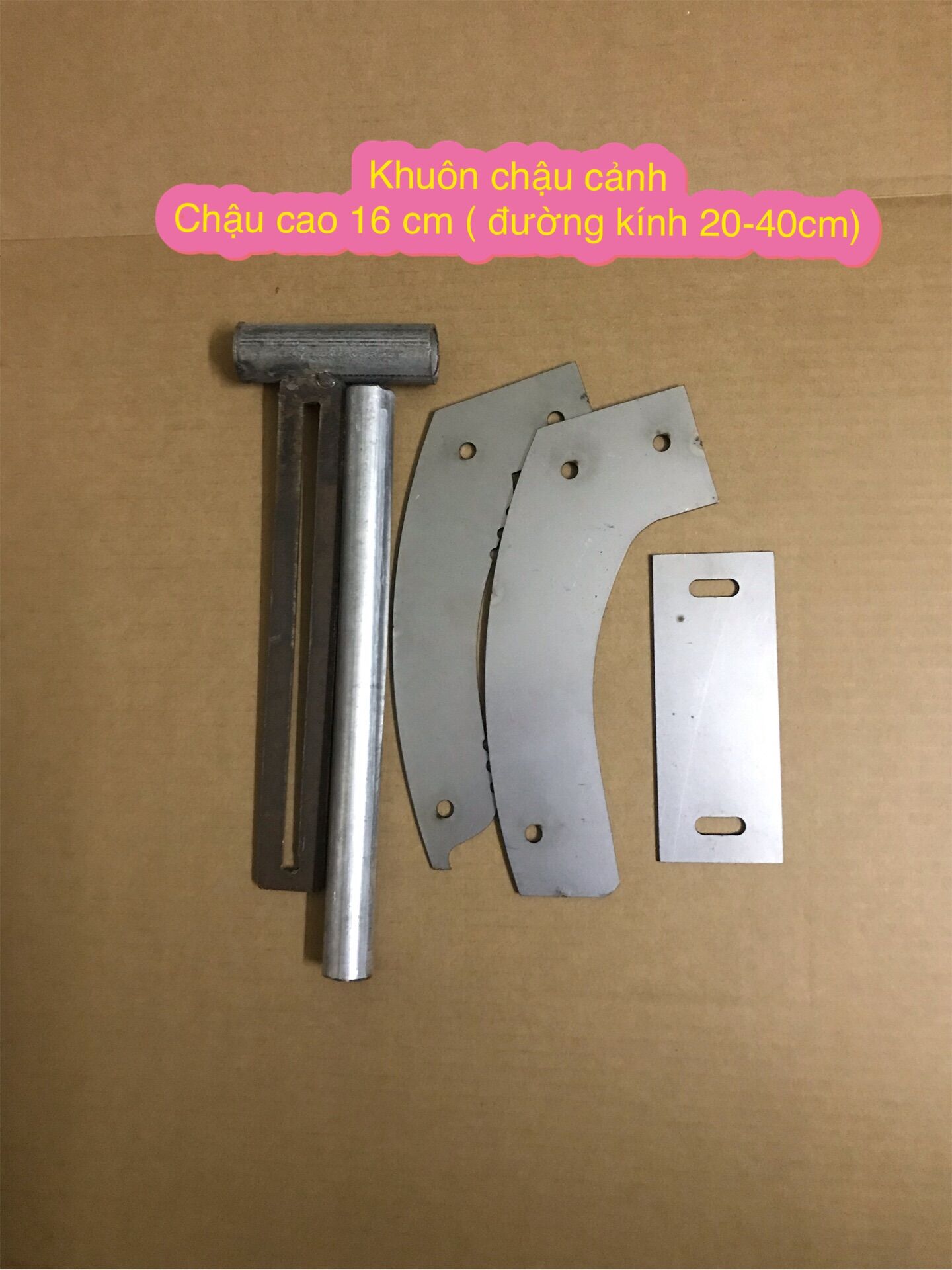 Khuôn chậu cảnh H16cm( khuôn quay đc chậu 20-40cm, chậu cao 16 cm)