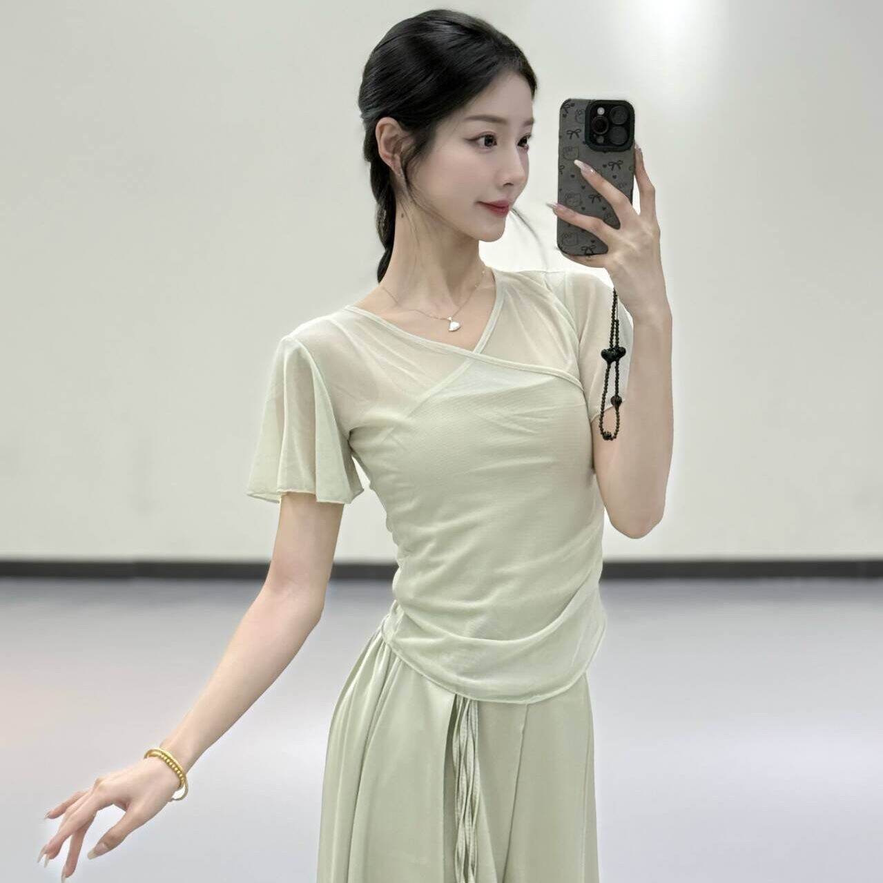 Áo Thun Đào Tạo Múa Elegance Tay Ngắn