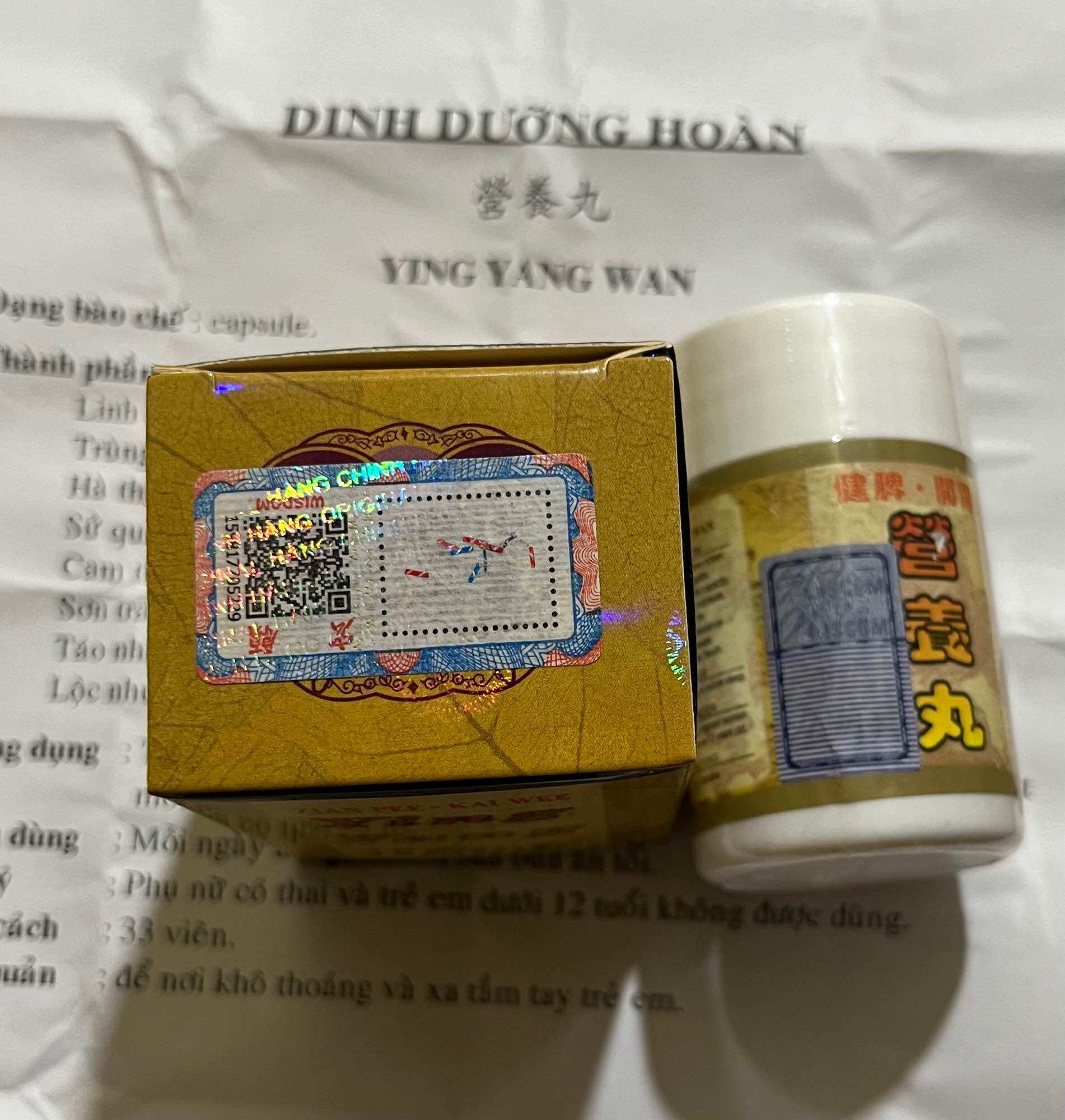 DINH DƯỠNG HOÀN - YING YANG WAN