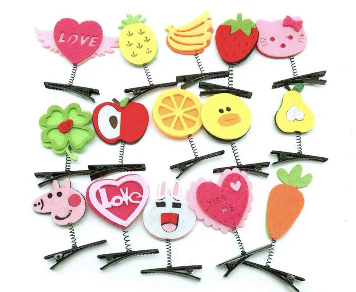 Set 2 kẹp tóc lò xo cute cho bé