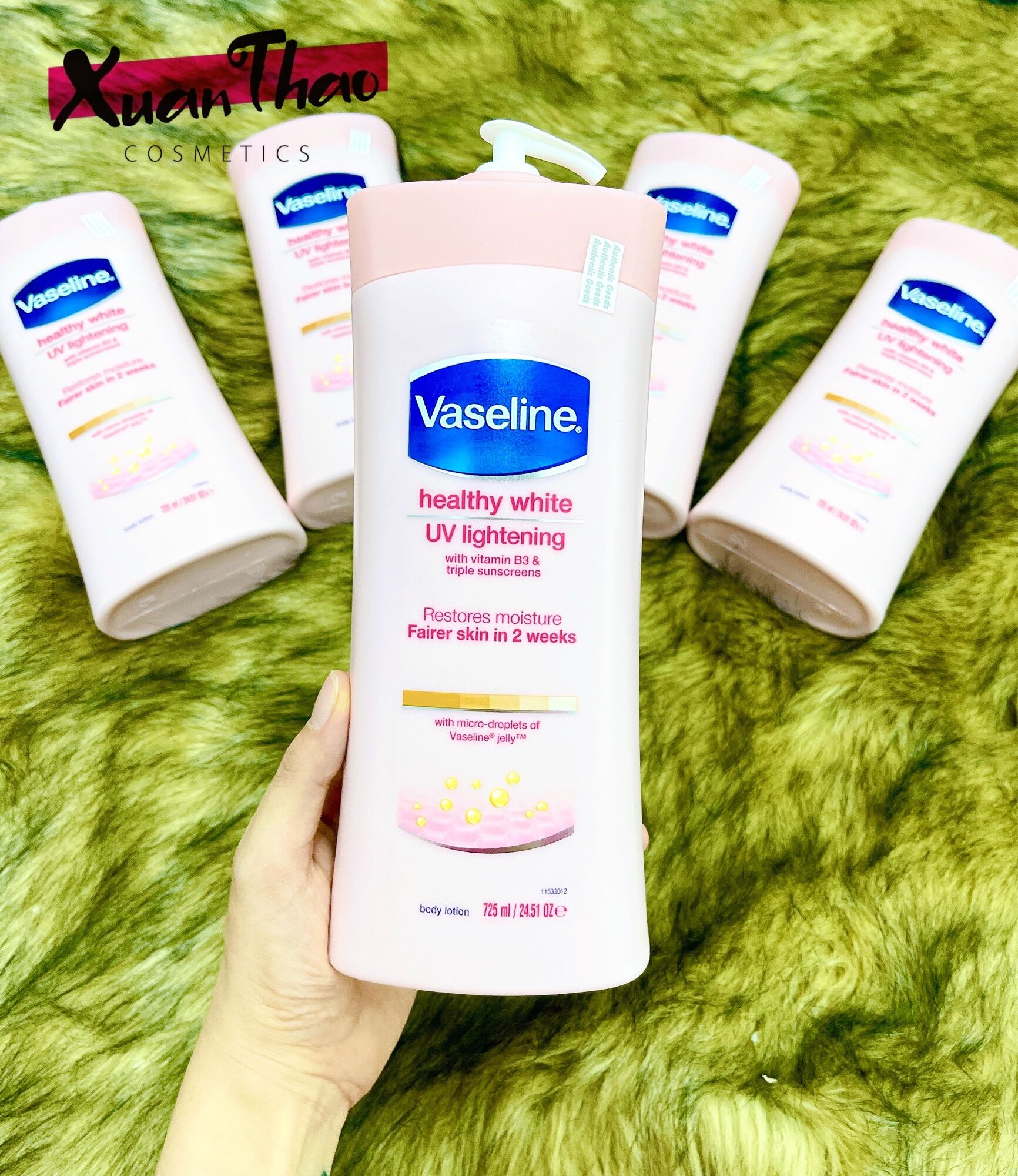 Dưỡng thể vaseline healthy white uv lightening 725ml mỹ
