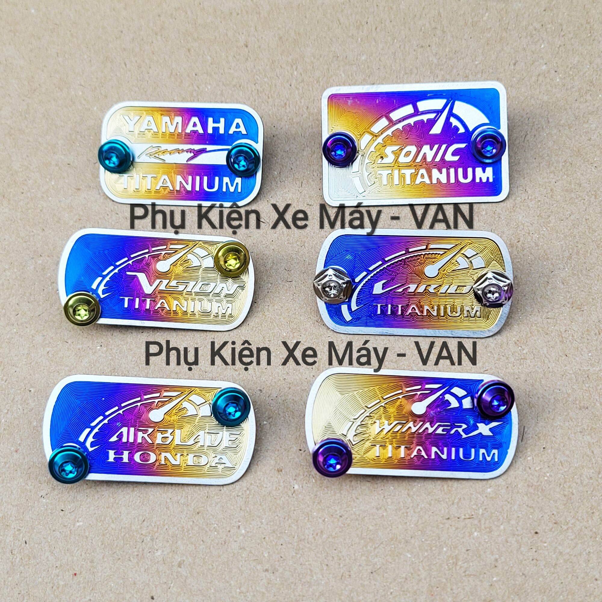 Ốp nắp dầu & ốc titan ab vario exciter sonic vision winner x