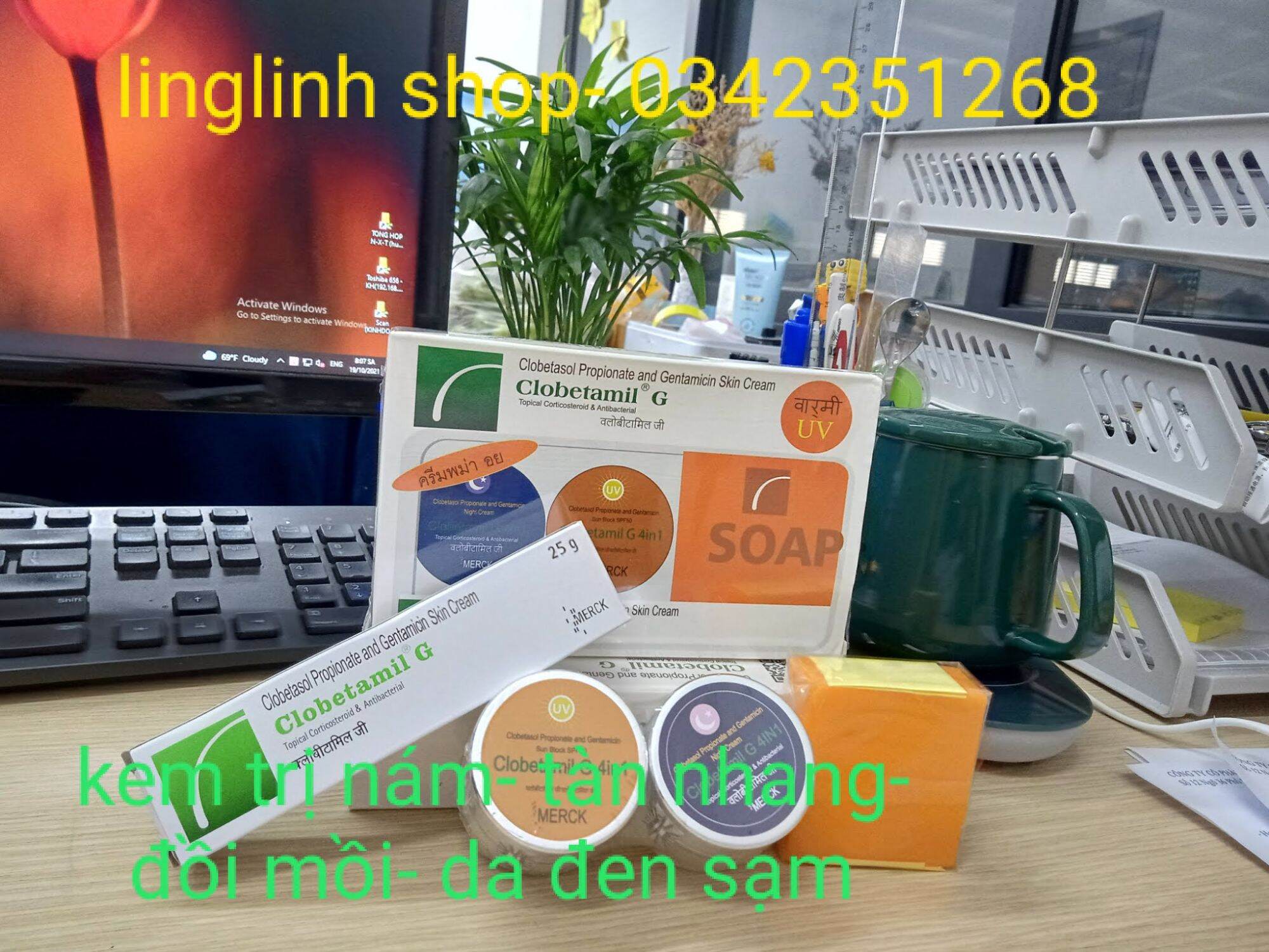 Kem hỗ trợ trị nám Clobetamil G. Cho mọi loại da nhạy cảm- Hỗ Trợ trị thâm, nám, Ngăn Ngừa Lão Hóa, hỗ trợ làm trắng da, mờ nám, xóa tàn nhang, hỗ trợ phục hồi da, thu nhỏ lỗ chân lông-Trọng lượng: 50gr-Linglinhshop