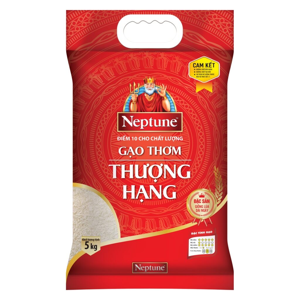 Gạo thơm thượng hạng Neptune túi 5kg