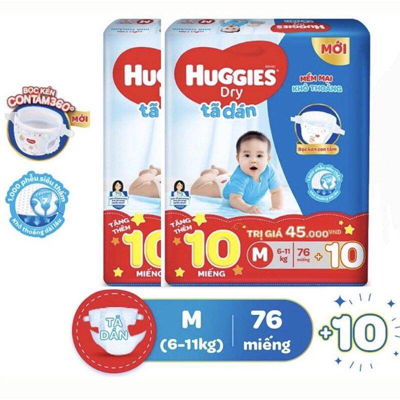 Tã dán Huggies M76+10.L68.XL62.XXL56