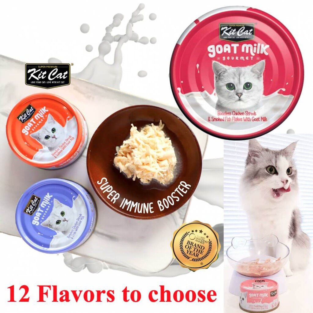 Pate Kit Cat sữa dê cho Mèo, lon 70g