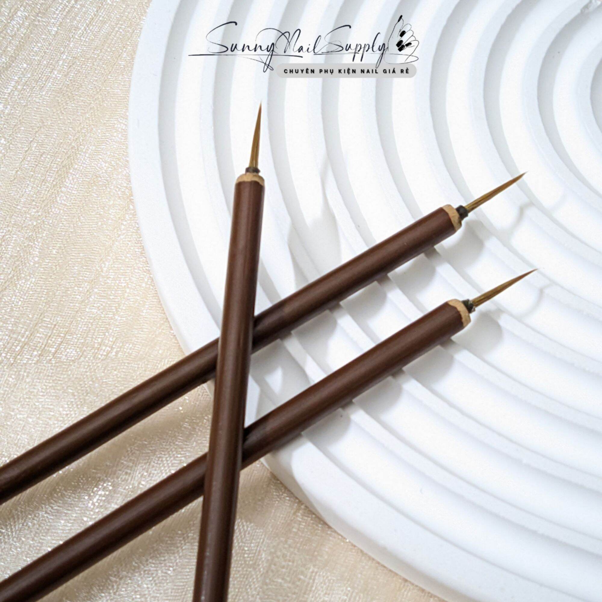 Cọ vẽ thư pháp vẽ móng tay nail cán gỗ