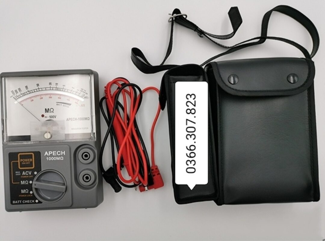 Đồng hồ đo điện trở cách điện APECH 1000MΩ 500V   | Điện trở cách điện, kiểm tra an toàn điện, đo ACV, đo MΩ, kiểm tra pin.