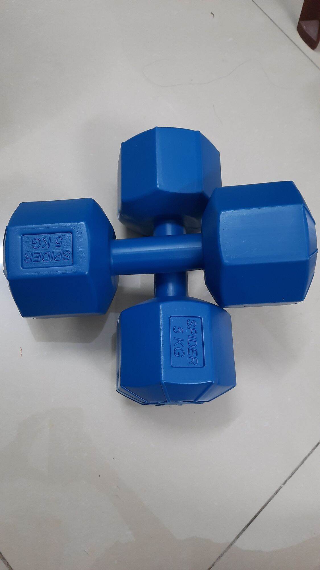 TẠ NHỰA 5KG HÌNH BÁT GIÁC ( NHỒI SẴN)