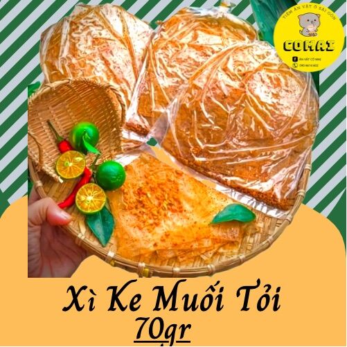 Bánh tráng xike muối tỏi, bịch 70gram
