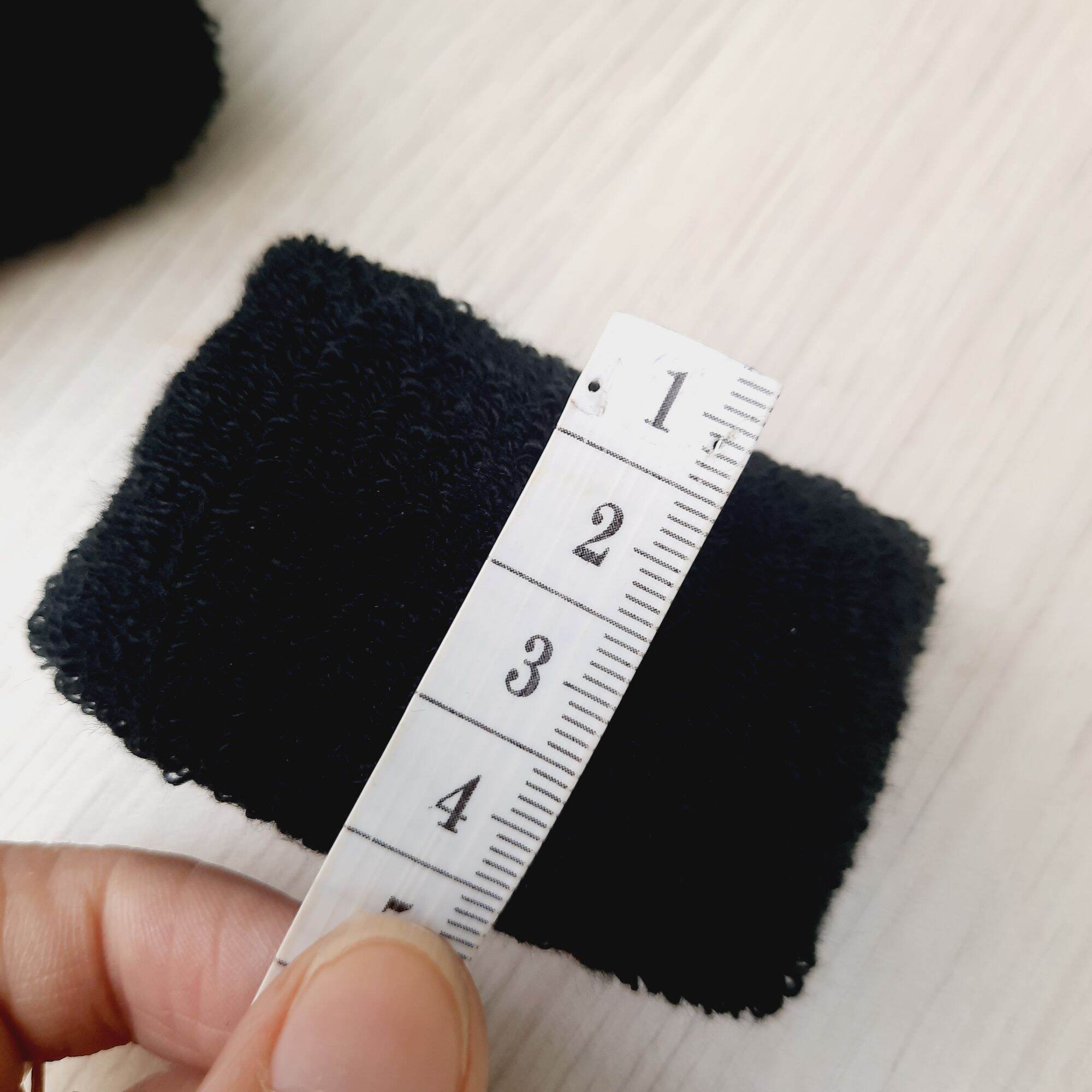 Túi 6 Len cột tóc đen loại dày trơn mã 340 (Kt: bản 4-4.5cm)