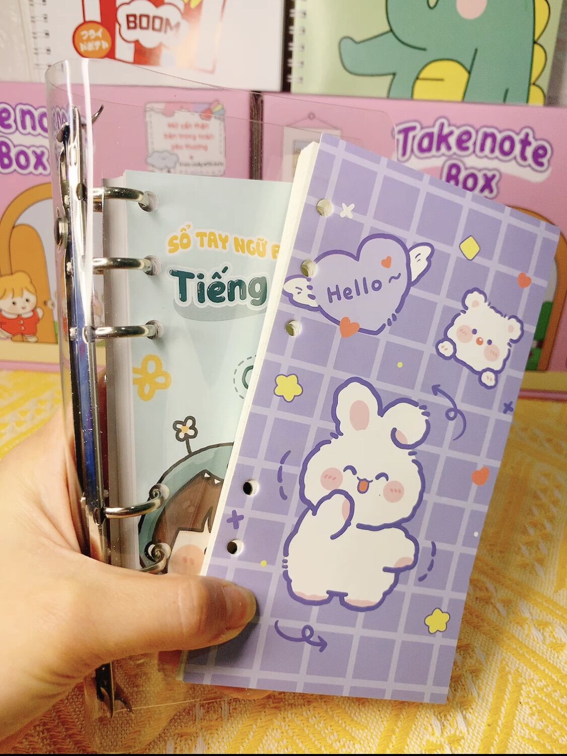 [Phiên bản đặc biệt 2023] Sổ tay binder còng sắt Tiếng Anh A6 + ruột sổ 100 tờ
