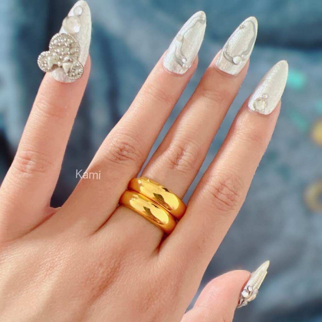 Nhẫn trơn phong thuỷ mô phỏng chất liệu đồng đủ size nam nữ