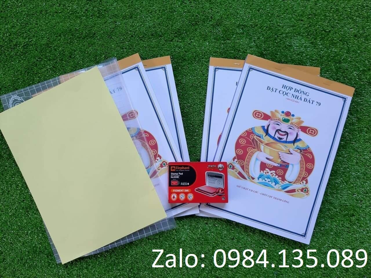 Sổ hợp đồng đặt cọc nhà đất 3 liên