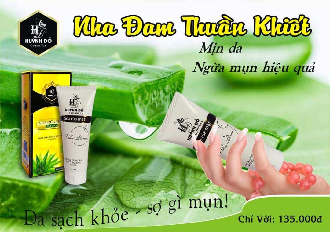 Sữa rửa mặt nha đam huỳnh đỗ sỉ 3 sp 300k