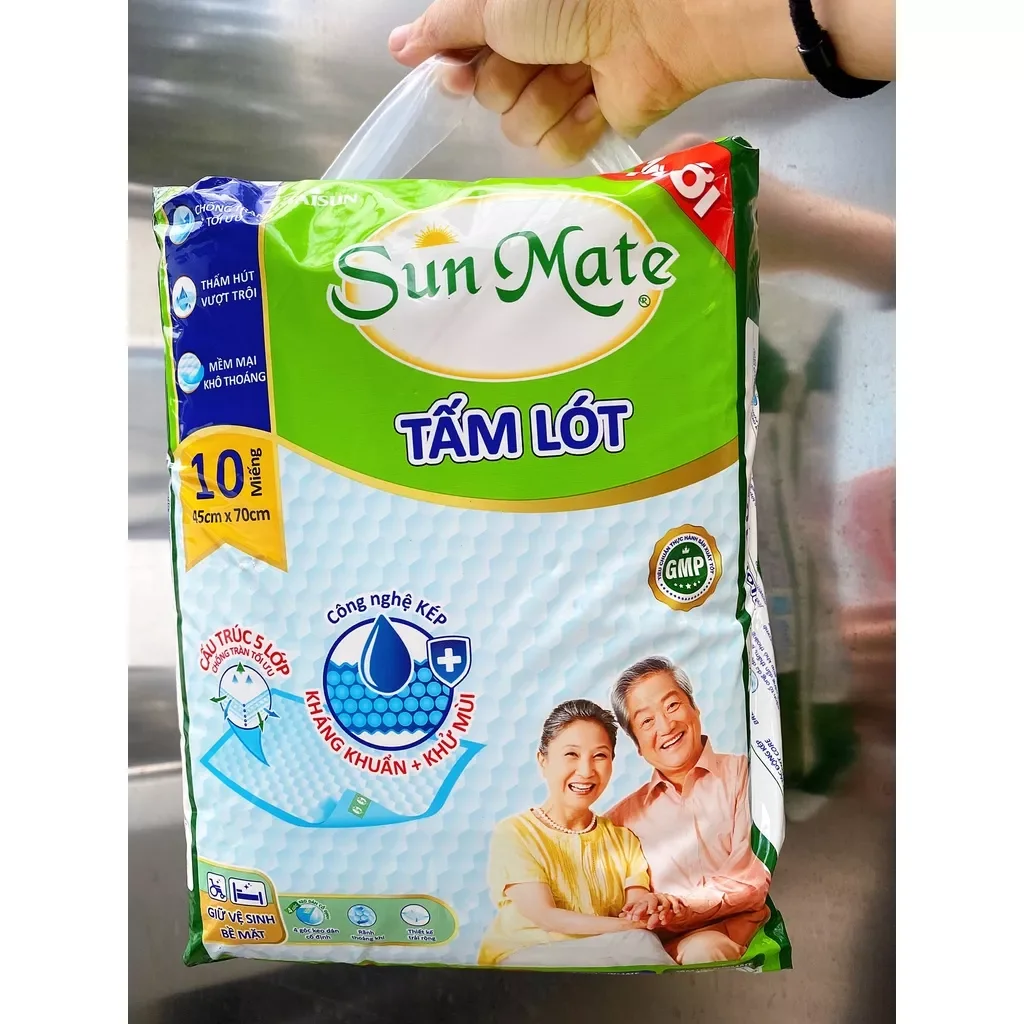HCM Tấm lót Sunmate dành cho người già yếu hạn chế khả năng đi lại gói 10
