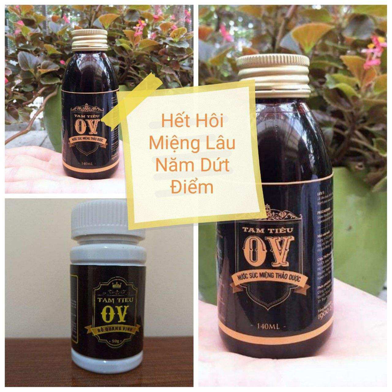 Combo 3 Tam Tiêu OV (2 Lọ dạng nước, 1 lọ dạng viên) - Không lo hôi miệng