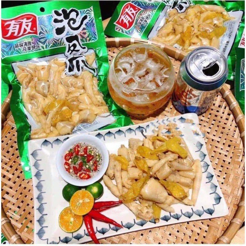 CHÂN GÀ CAY YUYU 100G GÓI XANH