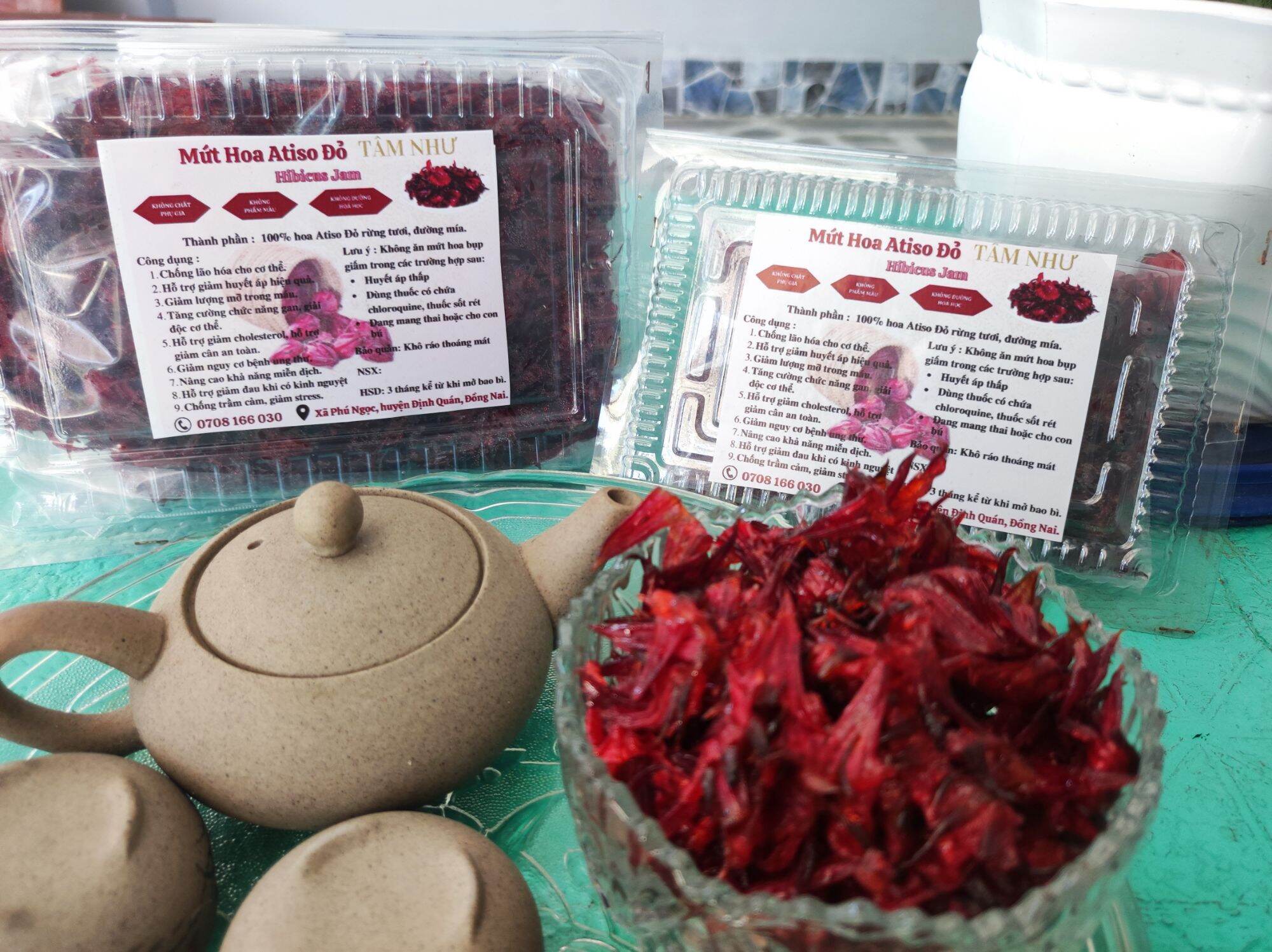 Mứt hoa Atiso đỏ/ hibicus 500gr