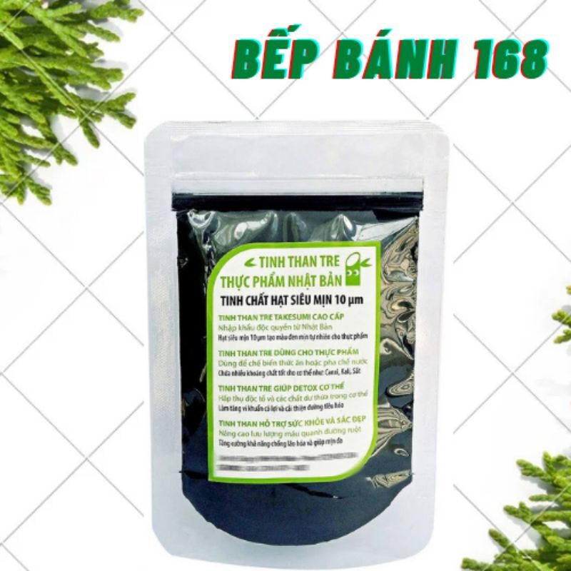 Túi zip 25g bột tinh than tre thực phẩm siêu mịn takesumi - yên nhiên 10µm
