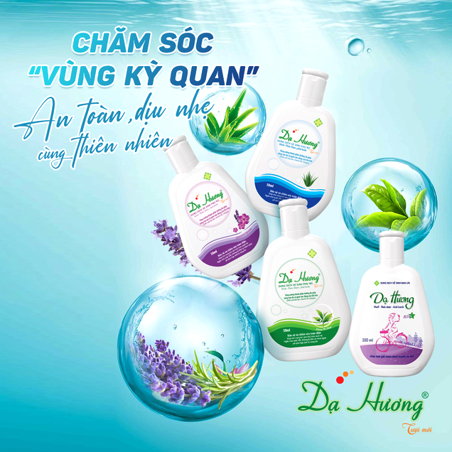 Dung dịch vệ sinh phụ nữ Dạ Hương chai 100ml Teen/ Tươi mới/ Lavender/ Trà Xanh