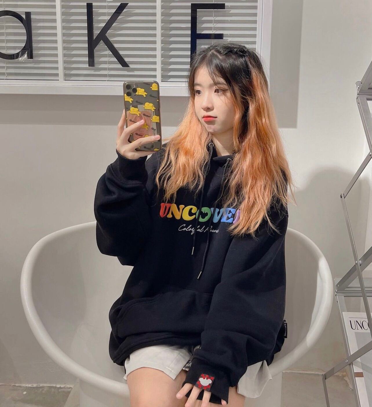 Áo khoác hoodie uncover basic v2 full tag vải