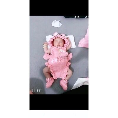 set yếm body xinh cho bé hình con chuột