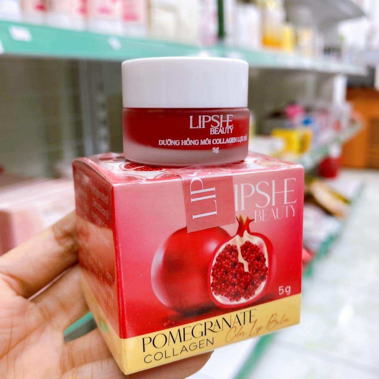 Dưỡng Hồng Môi Collagen Lựu Đỏ Lipshe