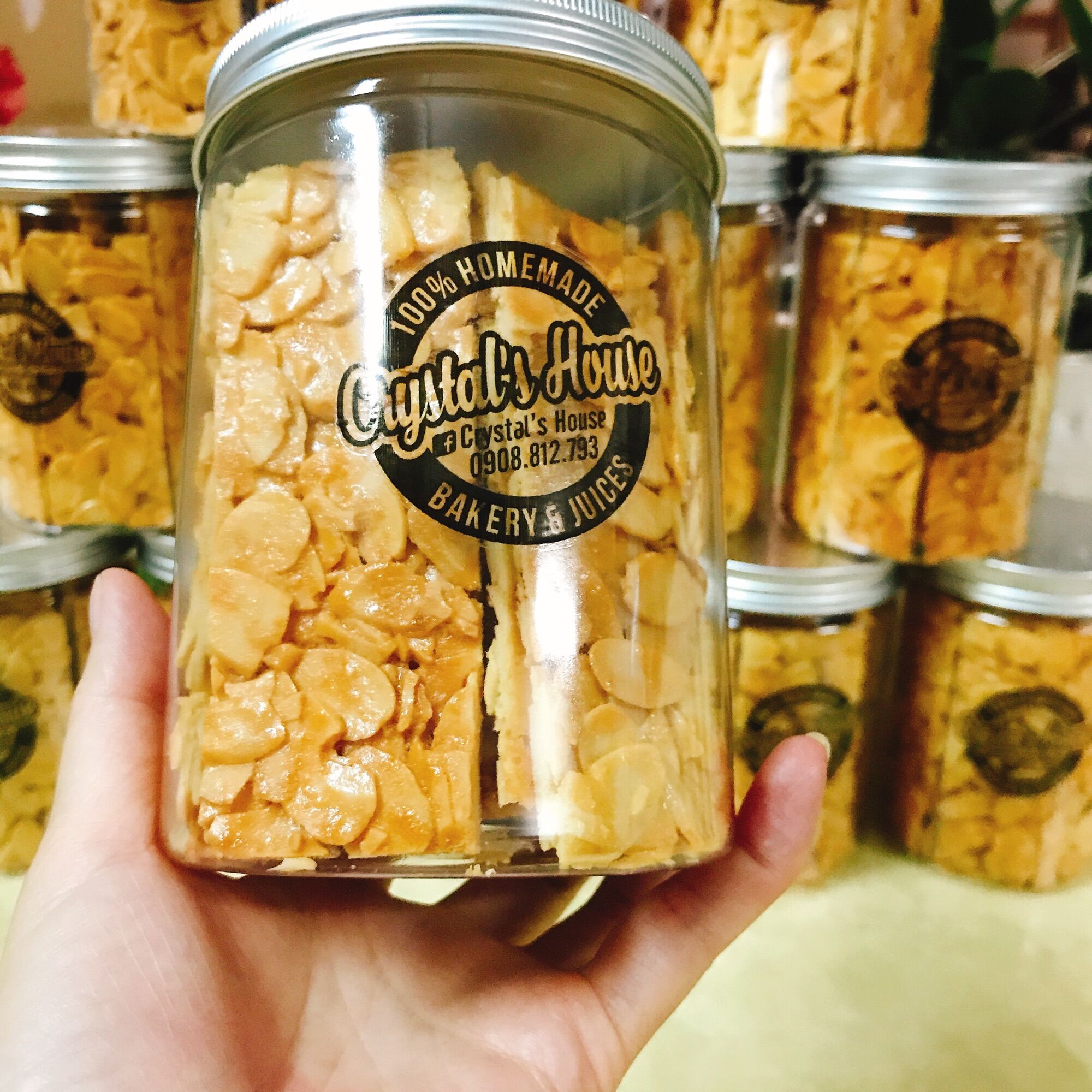 [HCM]Bánh Ngói Hạnh Nhân Ăn Kiêng Giảm Cân Healthy Siêu Ngon-Đặc Biệt Không Chất Bảo Quản và Chất Phụ Gia (5hộp -200gr)