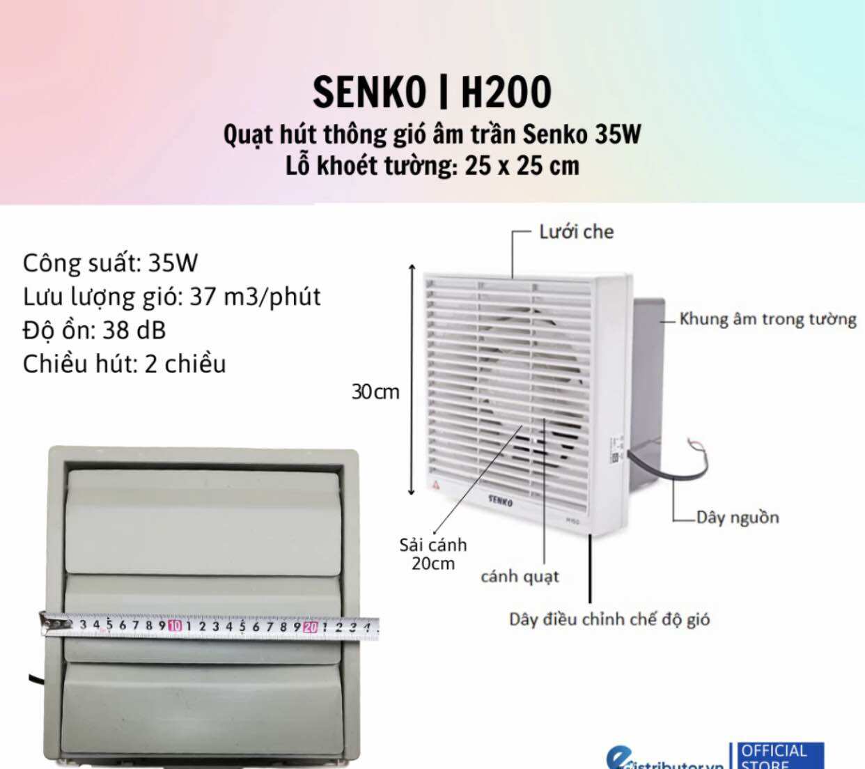 Quạt hút tường Senko