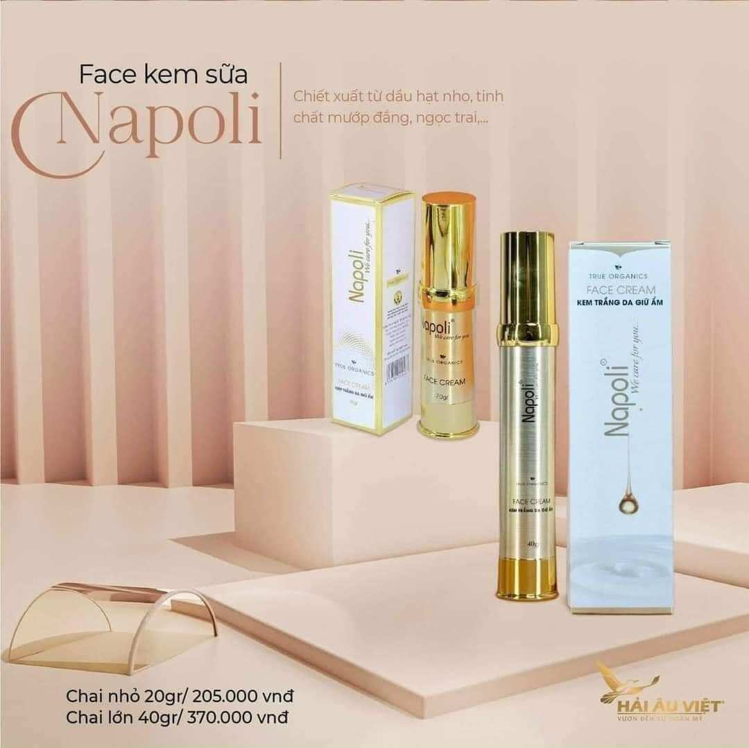 KEM FACE DƯỠNG ẨM TRẮNG DA NAPOLI lọ (20gr)
